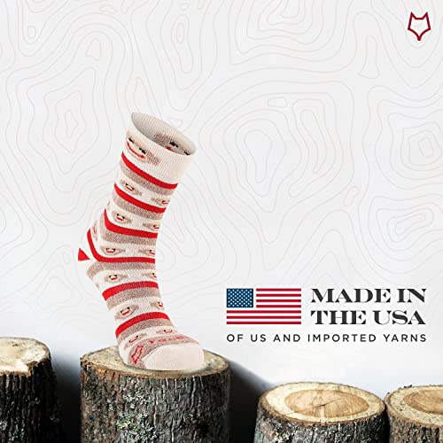 Fox River Women's Red Heel Merino Monkey Stripe Crew Socks2