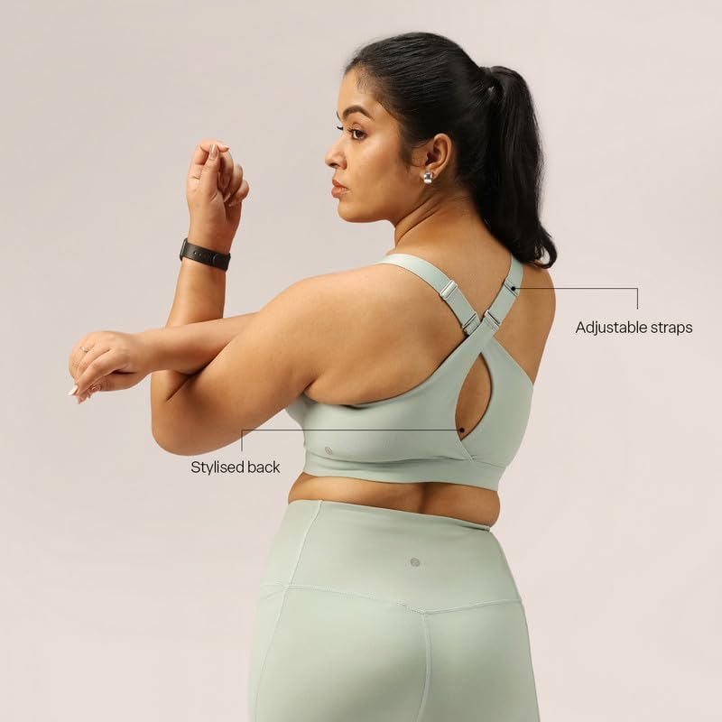 Image of BlissClub Zip-Up Sports Bra | Front Zip Closure | Attached Hook for Extra Support | Adjustable Straps | Removable Cups