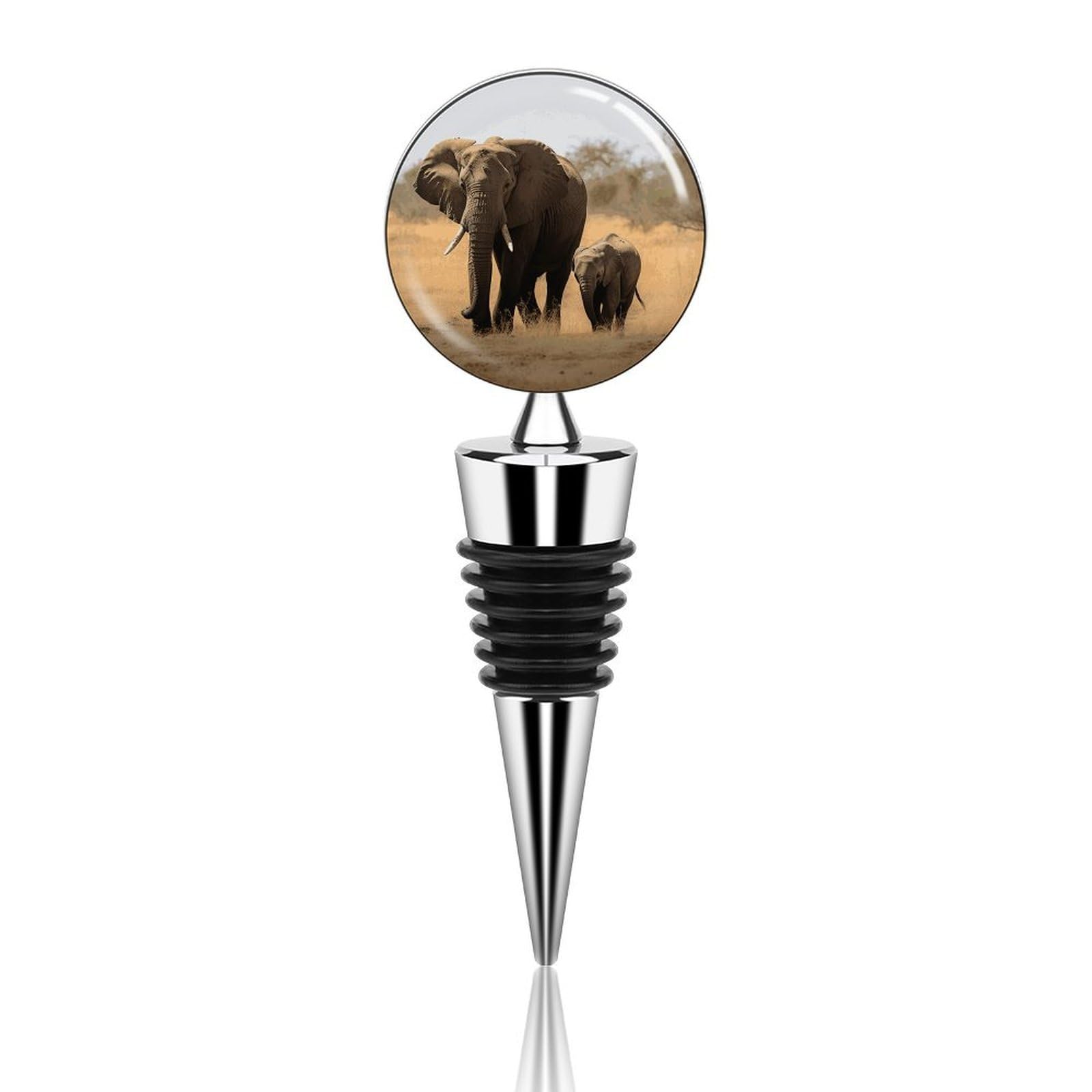 Bouchon de vin en silicone motif éléphants pour préserver vos bouteilles après les repas