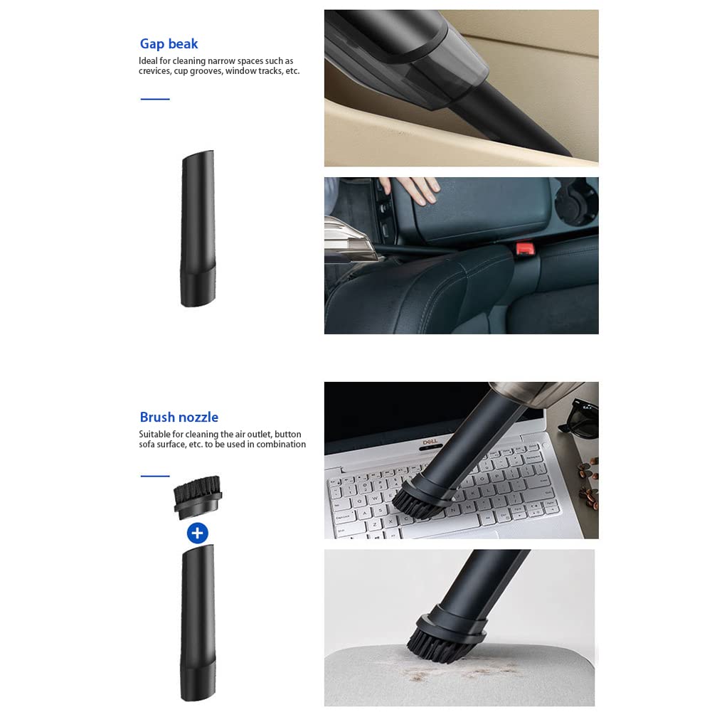12V-100W Aspiradora de Mano de Alta Potencia,Aspirador Coche Potente Aspirador de Mano Cable Aspirador de Mano Cable Potente Aspiradora de Mano Potente Inserte el Encendedor de Cigarrillos