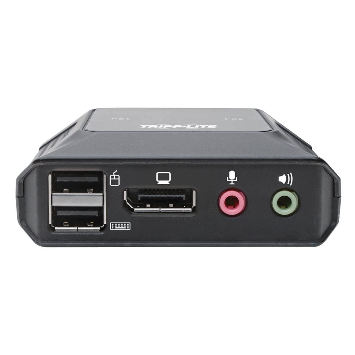 Eaton Switch KVM DisplayPort 1.1/USB a 2 porte con audio/video, cavi integrati, condivisione periferiche USB (B032-DPUA2)