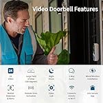 Arlo Video Doorbell 2K | 2nd Gen | Wire-Free/Wired Option, 2-Way Audio, Night Vision, Head to Toe Video View, Integrated Siren | Live Stream | Real Time Notifications |180 Deg Wide View, White - Image 2