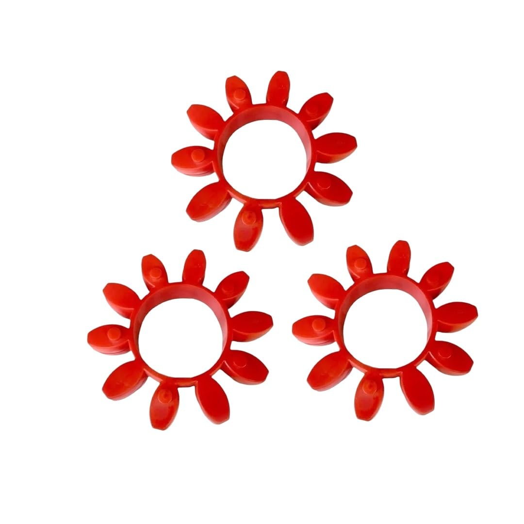 Ammortizzatore Spider flessibile Tampone di accoppiamento in gomma GR da 1 pezz0, giunto flessibile rosso, diametro esterno 30-225 mm, elemento tampone elastico a forma fiore prugna(200x100x34mm)