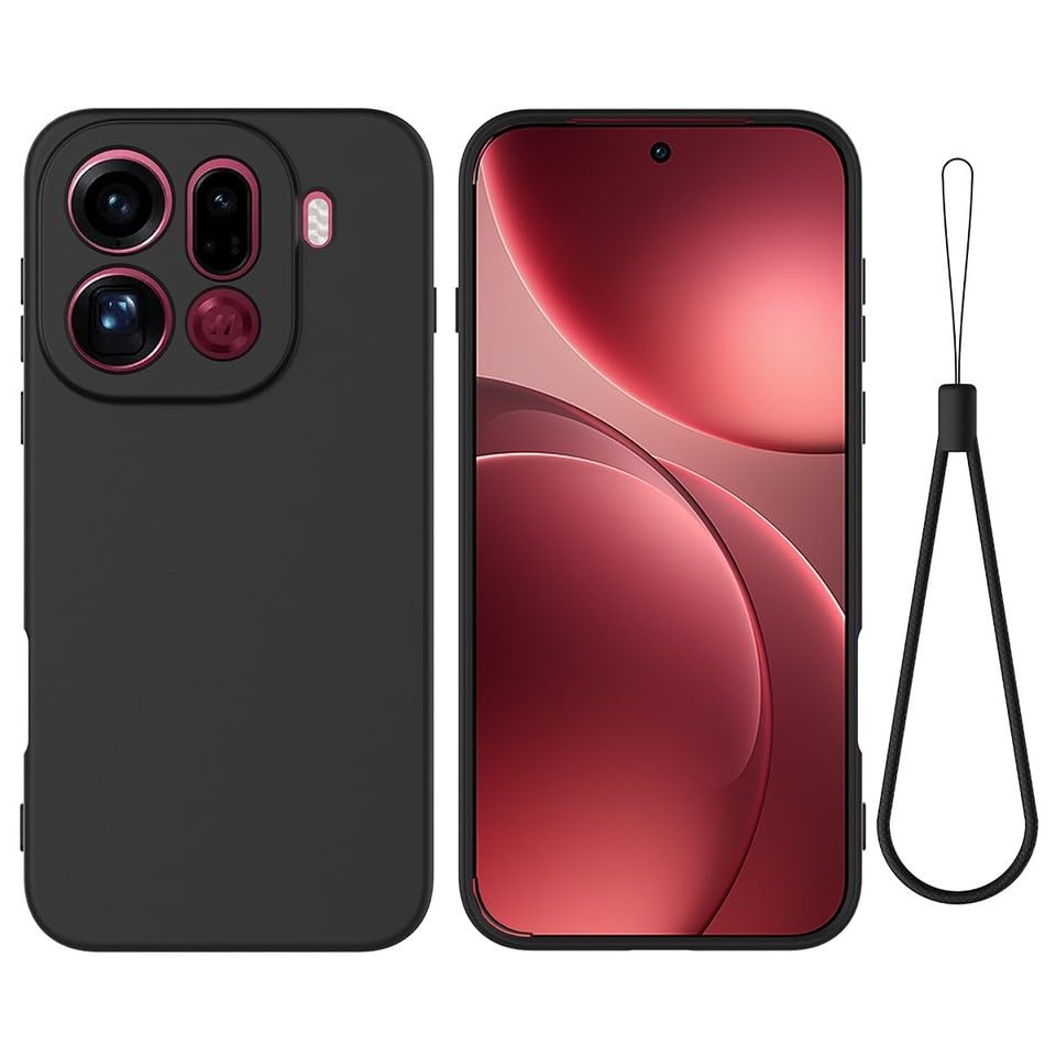 Coque Oppo Find X9 Pro silicone étui souple résistant noir