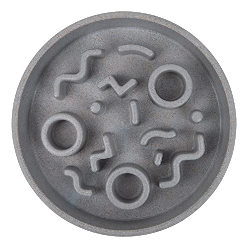 District 70 Bamboo Cat Slow Feeder - ø 13,5 cm - Dark Grey