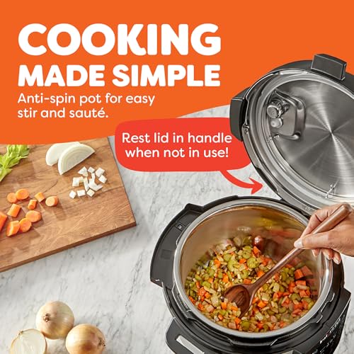 Instant Pot 6QT RIO, 7-in-1 Electric Multi-Cooker, Pressure Cooker, Slow Cook, Rice, Steamer, Sauté, Yogurt & Warmer, Black, 6 Quarts