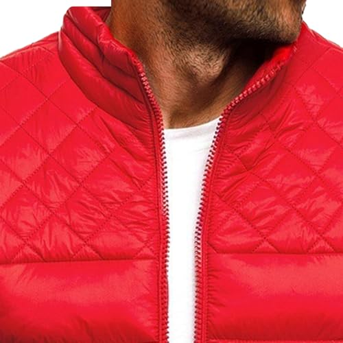 JEsilunmaMY Men's Diamond Stand Collar Puffer Jacket Winter Coat Quilted Padded Down Jacket Insulated Puffy Varsity Coat2