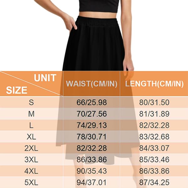 Floral Women's Casual Plisse Midi Skirt, Elastic Waisted Swing Skirt4