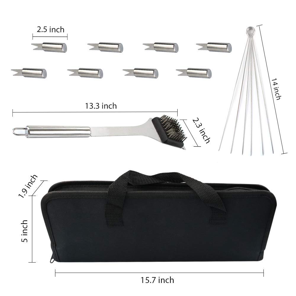 Buy trounistro BBQ Barbecue Tool Set, 20 Pcs Stainless Steel Barbecue