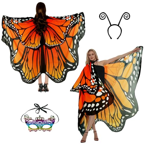 Sunlisky Umhang-1 Monarch Schmetterlingskostüm Set