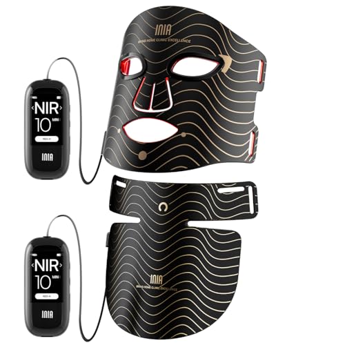 INIA Glow 2 Red Light Therapy Mask & Red Light Therapy Mask for Neck & Décolleté