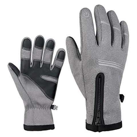 Jiaji Thermal Full Finger Bike Gloves,Wheel up Cycling Winter Gloves Water Resistant Windproof Touch Screen Gloves Non-Slip Thermal Gloves Heated Gloves for Men Women Cover