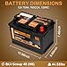 Autocessking H6 Group Size 48 Start and Stop AGM Automotive Battery, 12V 70Ah, 760 CCA, 120 RC Rechargeable Car Battery