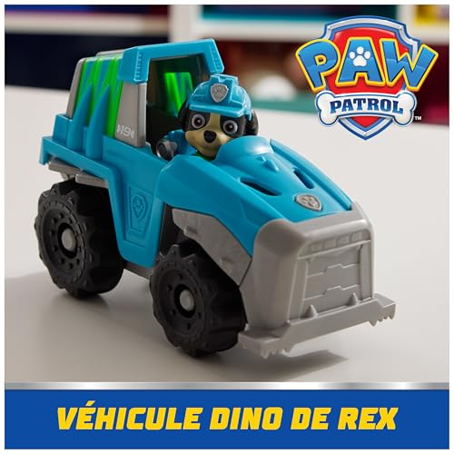 Paw Patrol - Pat Patrouille - Véhicule Figurine Rex - Voiture Figurine À Collectionner - Pat Patrouille Véhicule - Plastique Recyclé - Voiture Enfant - Jouet Enfant 3 Ans Et +