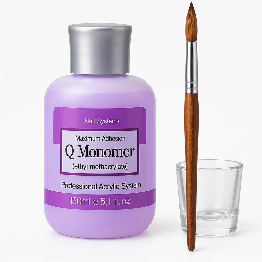 Acrylic Nail Monomer Liquid with Brush and Dappen Dish, Professional Nail Extension Kit, 150ml-image-37