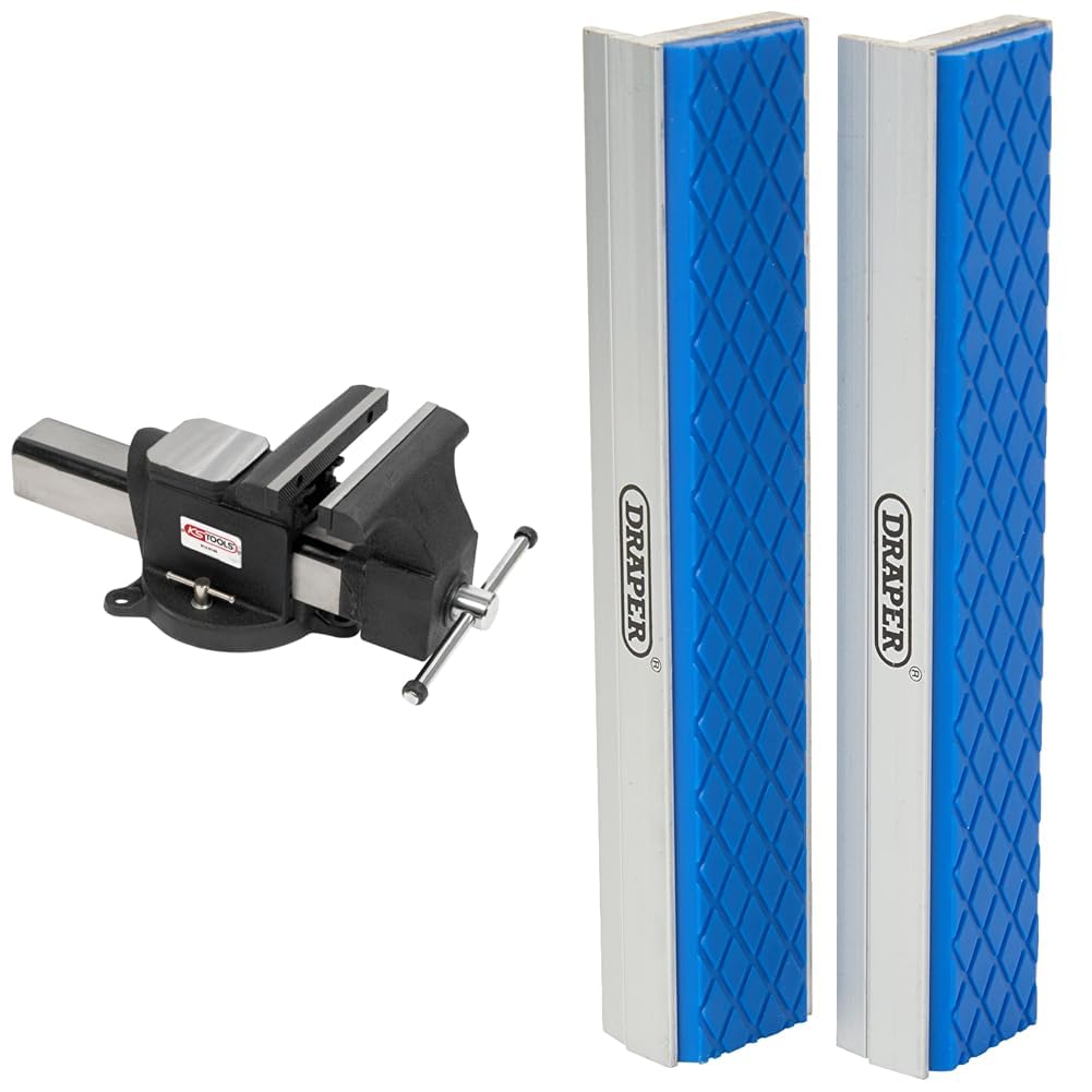 Étau KS Tools 200 mm 914.0148 et mordache Draper 14180 pour atelier