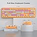 MOFII Wireless Keyboard and Mouse Combo, Orange Retro Keyboard with Round Keycaps, 2.4GHz Dropout-Free Connection, Cute Wireless Mouse for PC/Laptop/Mac/Windows XP/7/8/10 (Orange-Colorful)