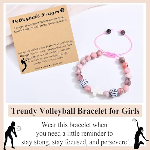 Image of Softball Volleyball Basketball Soccer Gifts for Girls Bracelets for Teen Girls Team Gifts Birthday /Christmas /Graduation Gifts