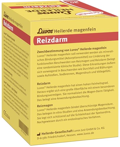 Luvos Heilerde magenfein Granulat - Naturheilmittel gegen Reizdarm & Reizmagen - Bei Symptomen wie Durchfall, Blähungen, Aufstoßen, Sodbrennen, Magendruck - 30 Beutel