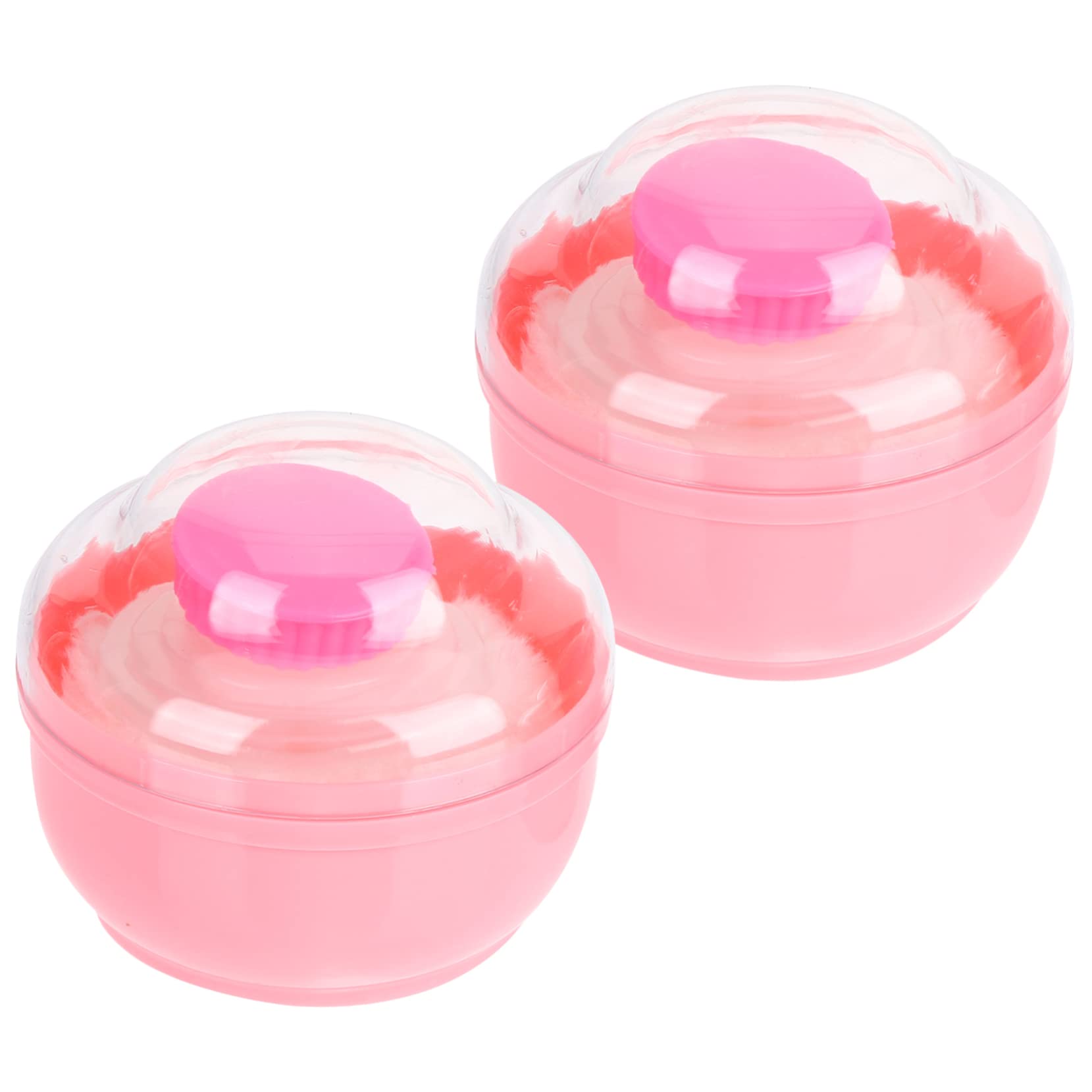 Ipetboom 2-piece Baby Body Powder Puff Box Material for Boys and Girls Adults Storage for Talc Dusting Powder