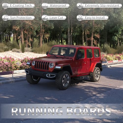 Estribos Jeep Wrangler 2018-2026 700 lbs Acero Negro miniatura 5
