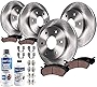 Detroit Axle - Front and Rear Disc Rotors + Ceramic Brake Pads Replacement for Tahoe Silverado Suburban Sierra 1500 Yukon - 10pc Set