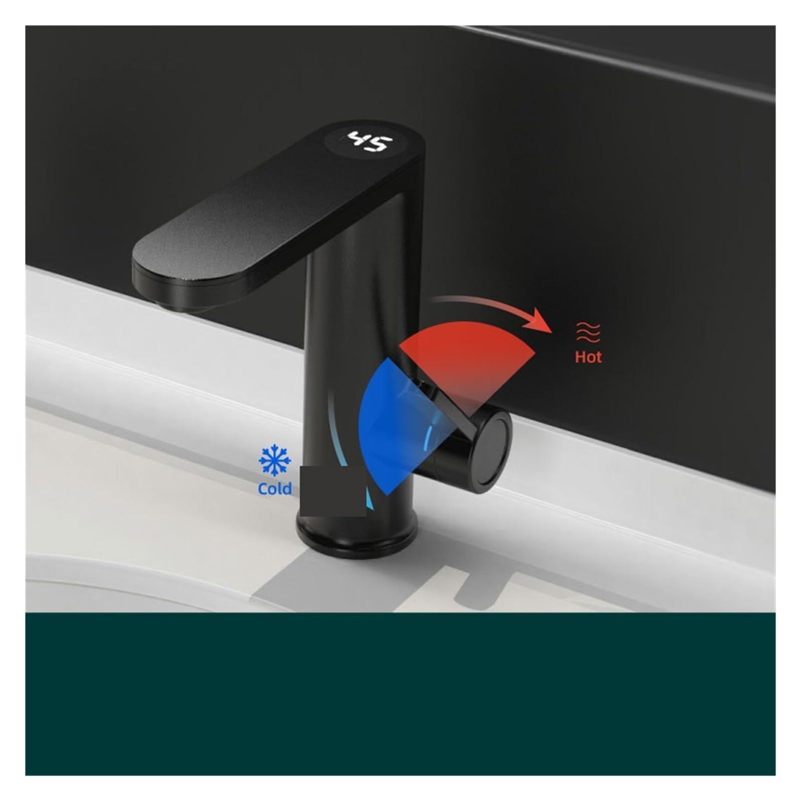 Podgrzewany kran, Elektryczny Podgrzewacz Wody Hot Tap 2 W 1 Natychmiastowy Bezzbiornikowy Zbiornik Gejzerowy Do Domu(Matte Black)