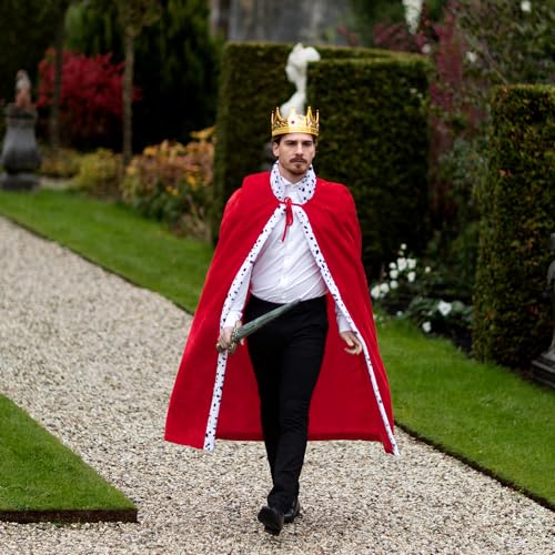 Boland 01317 - Krone König, gold, Durchmesser 21 cm, für Erwachsene, aus Kunststoff, glänzende Steine, Kaiser, Adeliger, Herzog, Karneval, Kostüm, Mottoparty, Geburtstag, Theater, Verkleidung