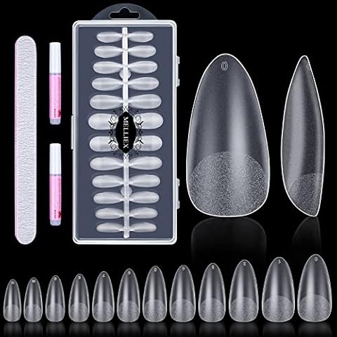 Kit de Tips Uñas y Pegamento MELLIEX 240 Piezas Cover