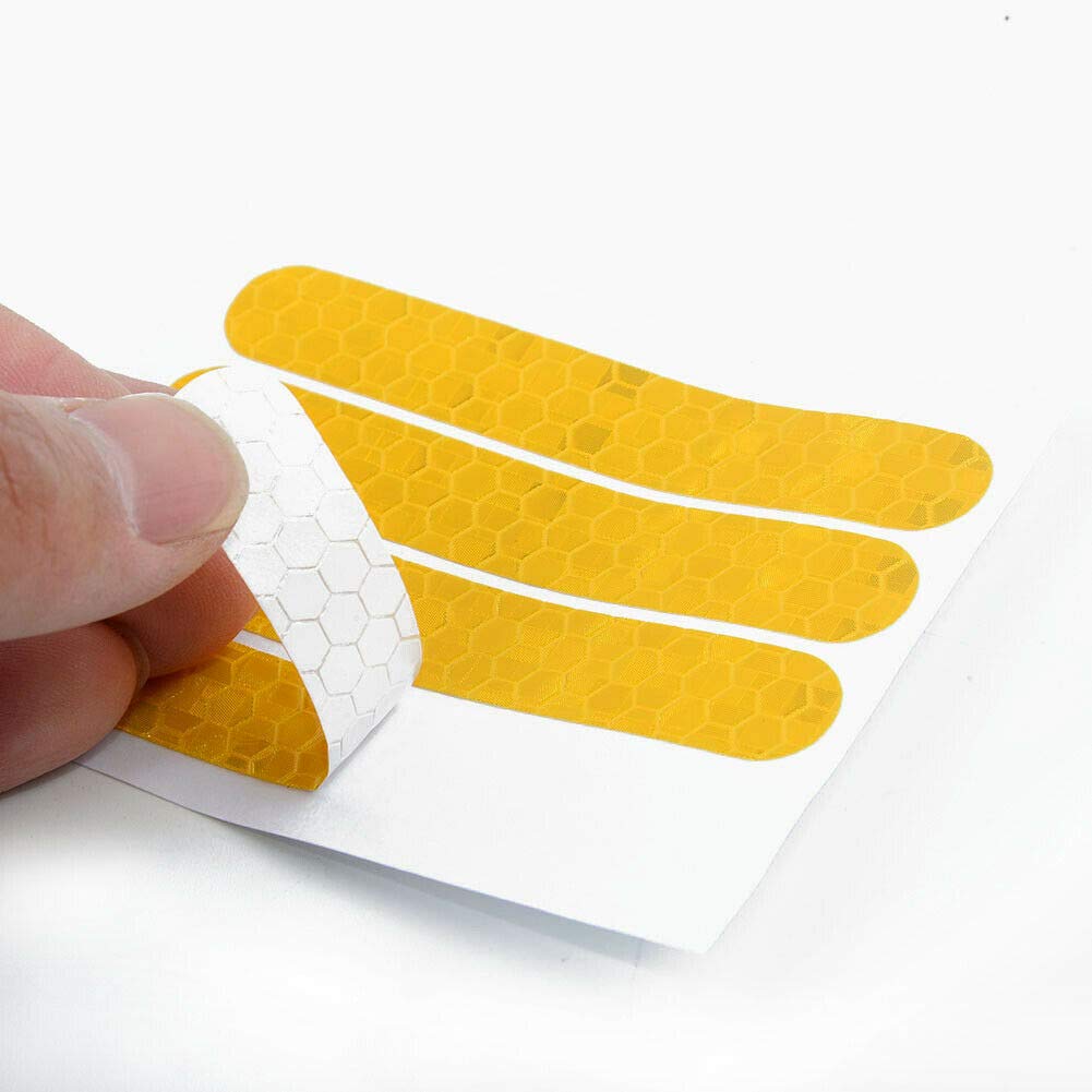 Chuancheng 4 Pcs Scooter Fluorescent PVC Reflective Stickers Set for Ninebot Max G30, Pack of Red, Yellow, Blue, White