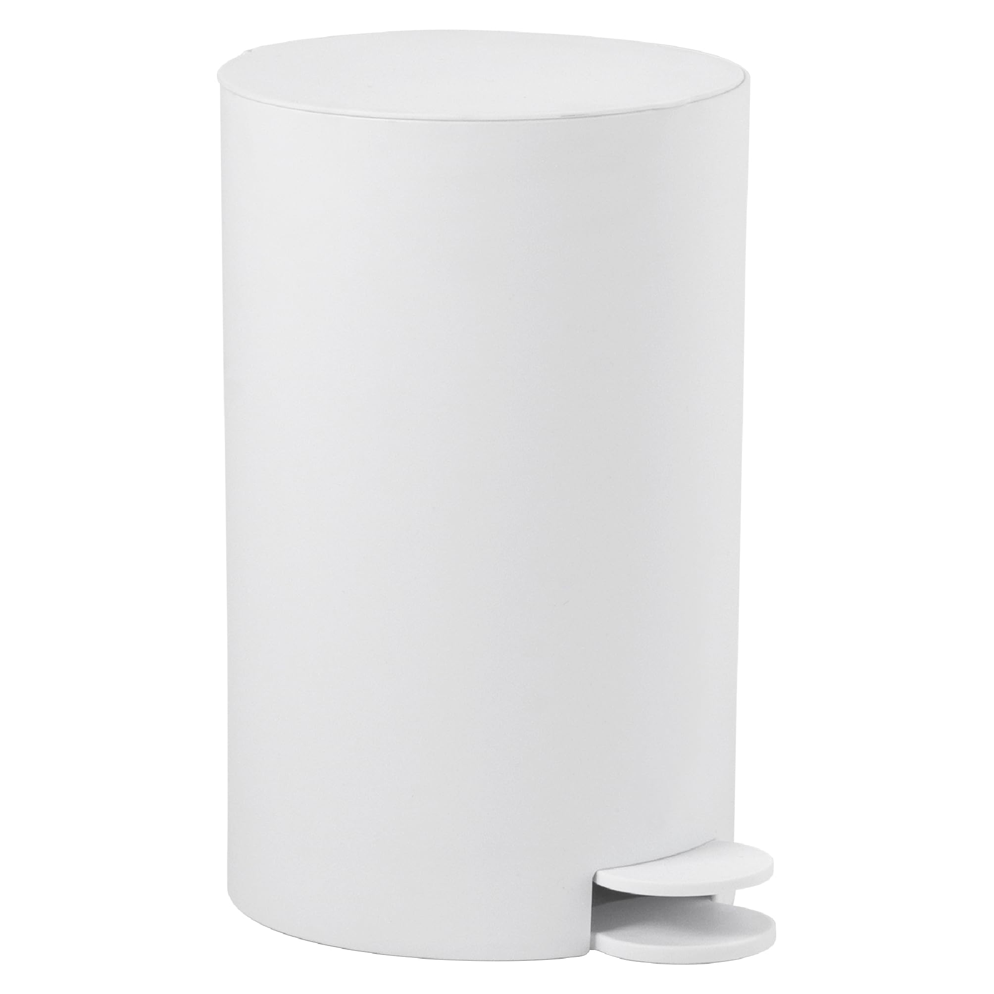 Gedy SHARON Papelera de baño con pedal 3L - Cubo de basura compacto con cubo interior extraíble, Fabricada en resinas Termoplásticas, 15,8 x 19,5 x 25,4 cm, Blanco mate