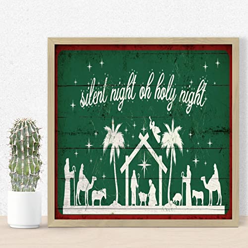 Décoration murale vintage chrétienne : cadre bois catholique et religieux pour chambre d'enfant