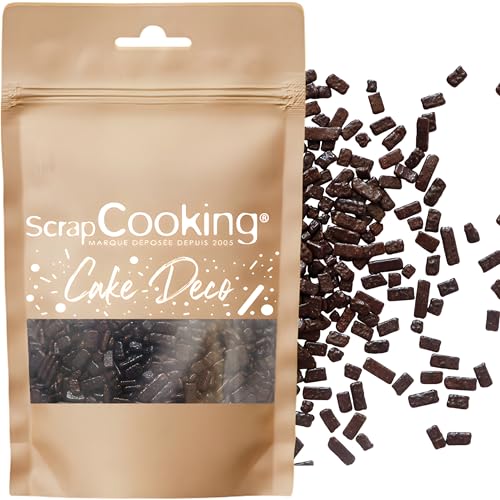 ScrapCooking - Paillettes Chocolat 50 g - Décorations Alimentaires Comestibles - Sprinkles Choco pour Déco Gâteaux, Pâtisseries, Cupcakes, Bûches - Noël, Anniversaire - 7476