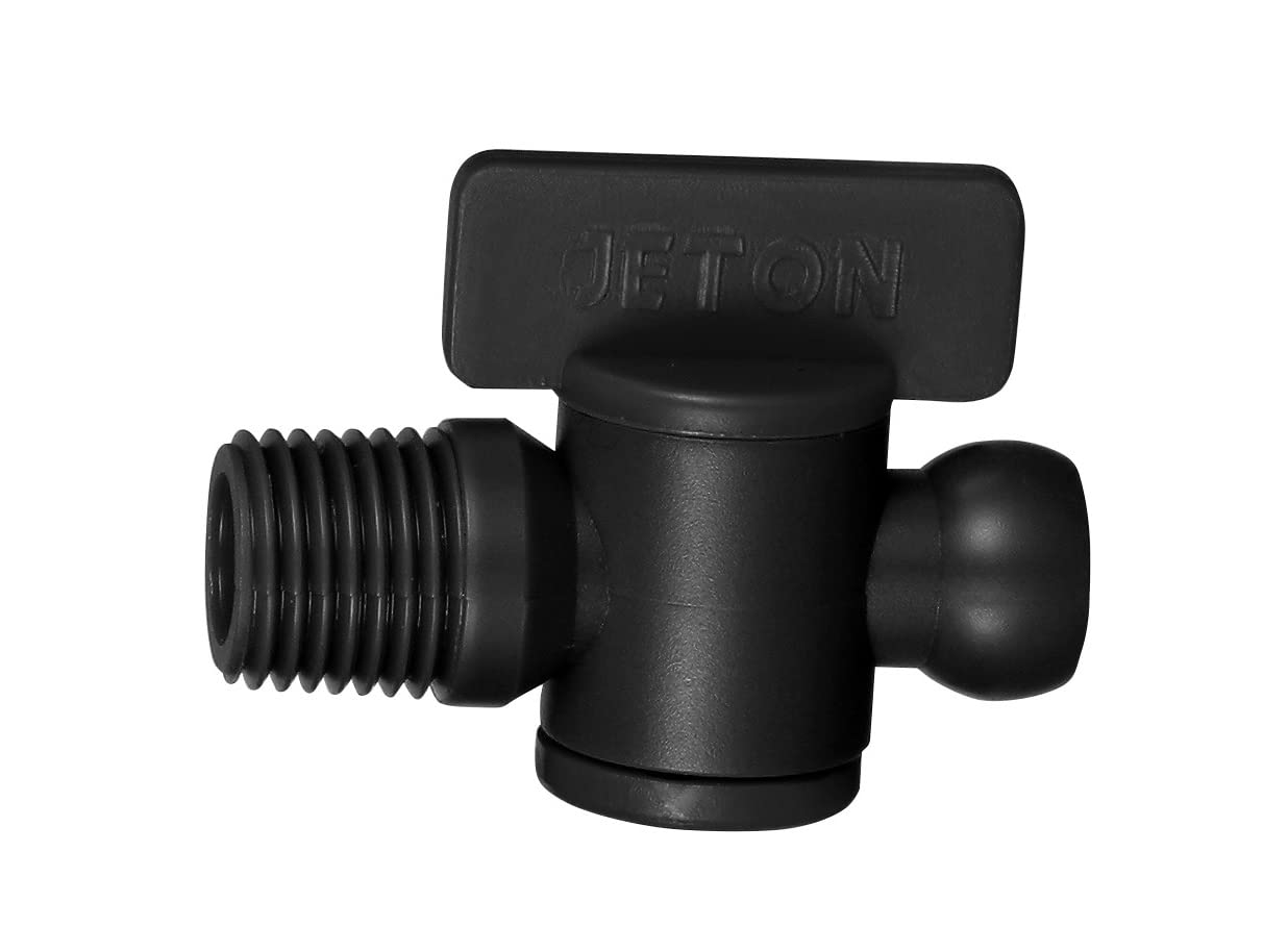 Produktbild von JETON 1/4" Kühlmittel-Gelenkschlauch – Außengewindeanschluss NPT Für 1/4"-System (schwarz, POM)