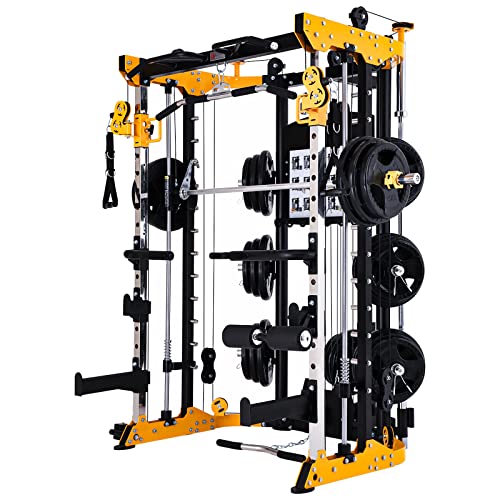 Altas Strength 3059 Smith Machine Home Gym Equipment With 1000 Lbs Weight Capacity 2000 Lbs Cables Strength Training Power Cages For Squats Presses Lunges Deadlifts Easy Assembly Included Accessories thumb #8