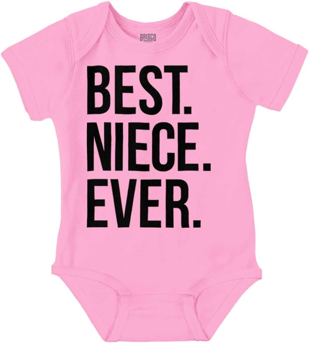 Brisco Brands Best Niece Ever Cute Family Relative Baby Bodysuit Jumper Girls