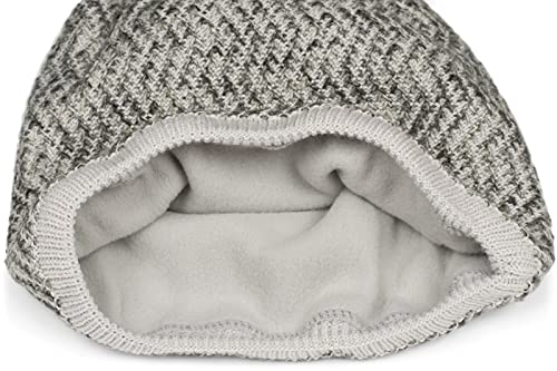 Bonnet d'hiver en tricot thermique à doublure polaire et motif triangle styleBREAKER