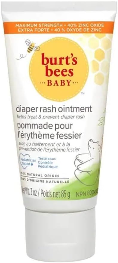 Burt's Bees Baby Bee 100% Natural Diaper Rash Ointment, 3 Ounce Tube (Pack of 3)