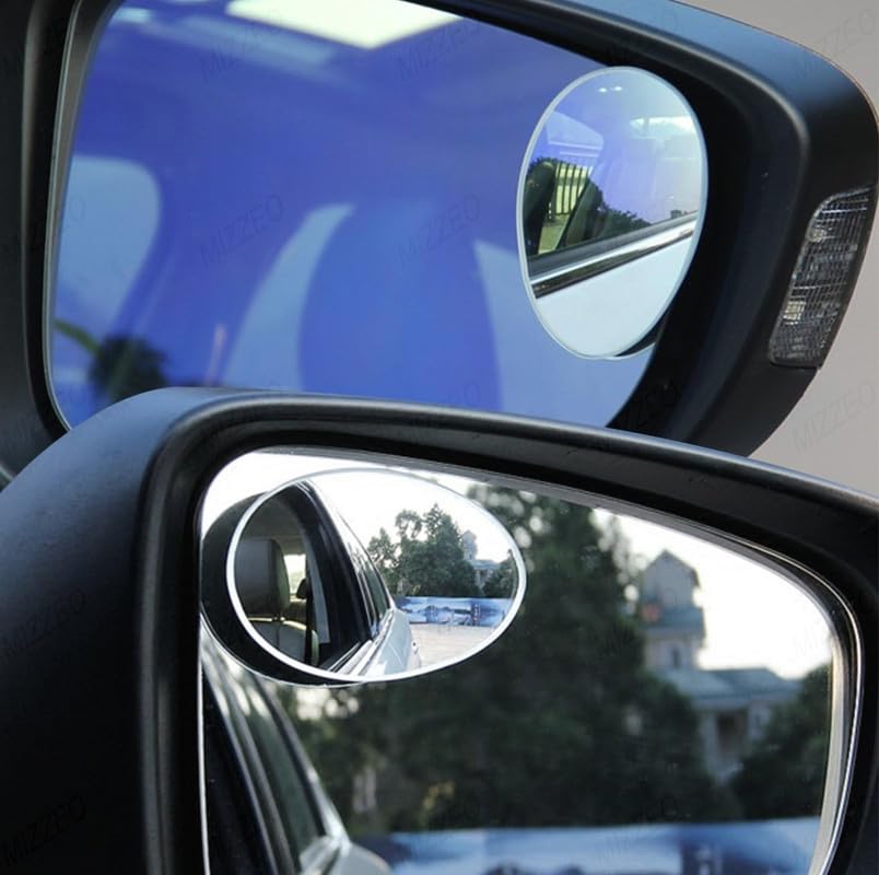 miraページ MIZZEO 2 Pcs Car Blind Spot Mirror Oval 3R-055, HD Convex 360