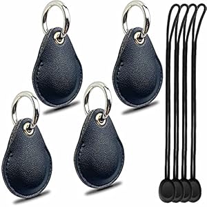 AirTag Leather Case with Keychain, Waterproof Full Protective Cover Anti-Scratch for Apple GPS Tracker, Itag Necklace of…