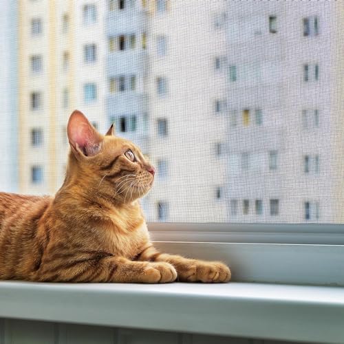 Wesnoy 36 Inch x 394 Inch Window Screen Replacement Durable Fiberglass Screen Mesh DIY Screen Door Mesh for Windows Doors Patio Pool Porch