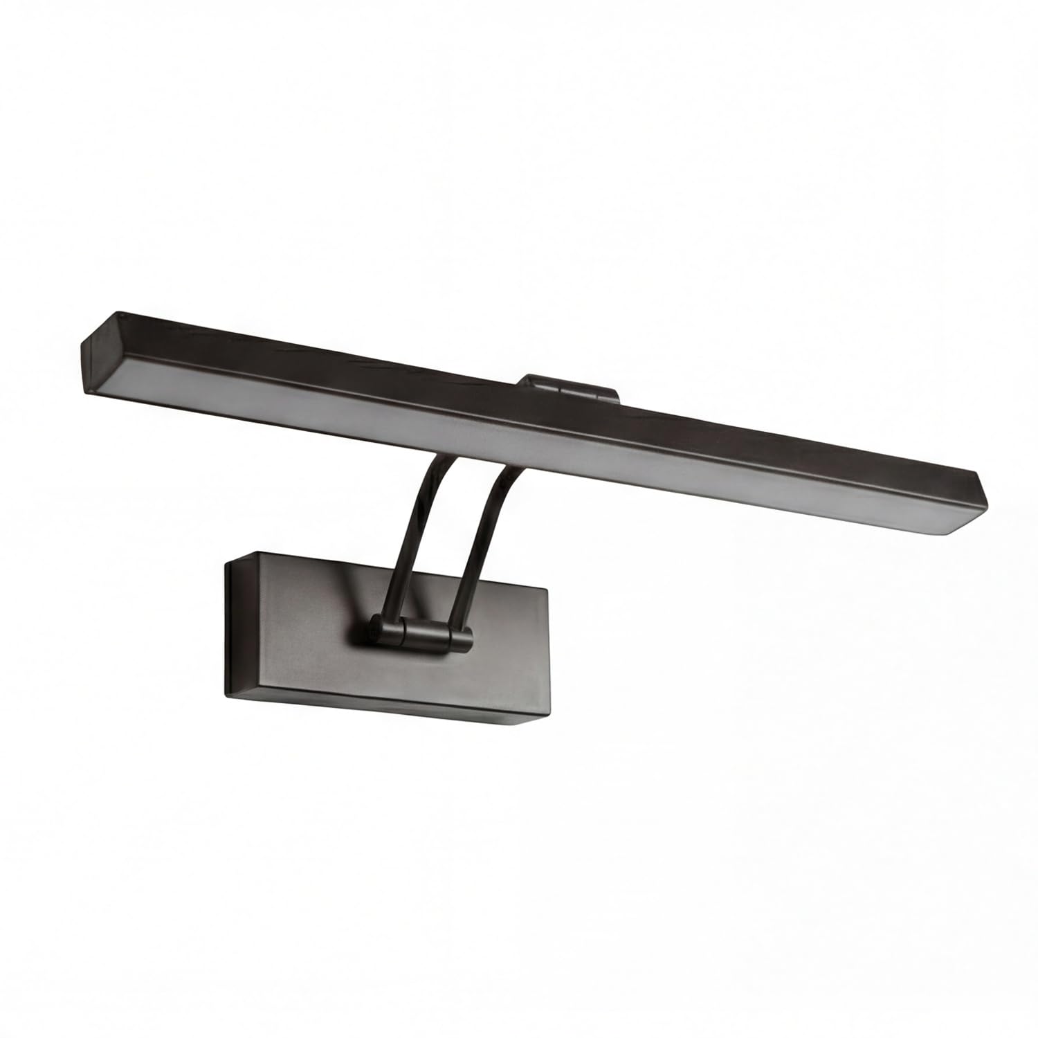Aplique LED con interruptor 40,5 cm de largo Negro regulable 3000 K blanco cálido Aluminio Art Nouveau Lámpara para cuadros Lámpara para cuadros de salón