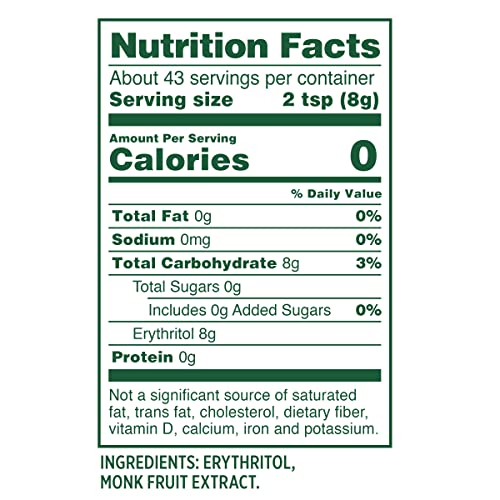 WHOLE EARTH Monk Fruit Sweetener with Erythritol, Plant-Based Sugar Alternative, 12 Ounce Pouch - Image 4