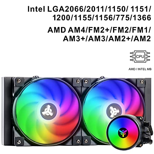 ITEK EVOLIQ 240 ARGB - Dissipatore a liquido per CPU da 240mm all in one (AIO), compatibilità universale, PWM e ARGB gestibile sia con controller che software della scheda madre - Sistema di raffreddamento - Immagine 5