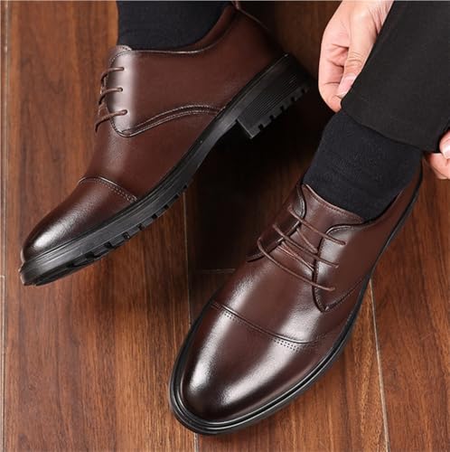 Mens Breathable Summer First Layer Leather Dress Shoes Business Formal Korean Office Shoes4