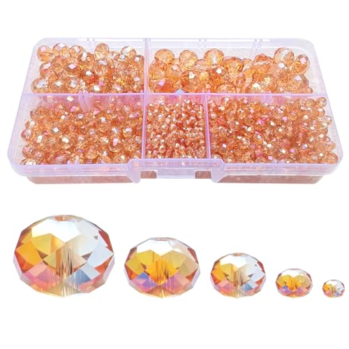 Image of Wine Red Rondelle Glass Beads for Jewelry Making, Faceted Briolette Crytal Spacer Beads for Bracelet Necklace Earring (2mm 4mm 6mm 8mm 10mm Mixed Sizes, 1000pcs)
