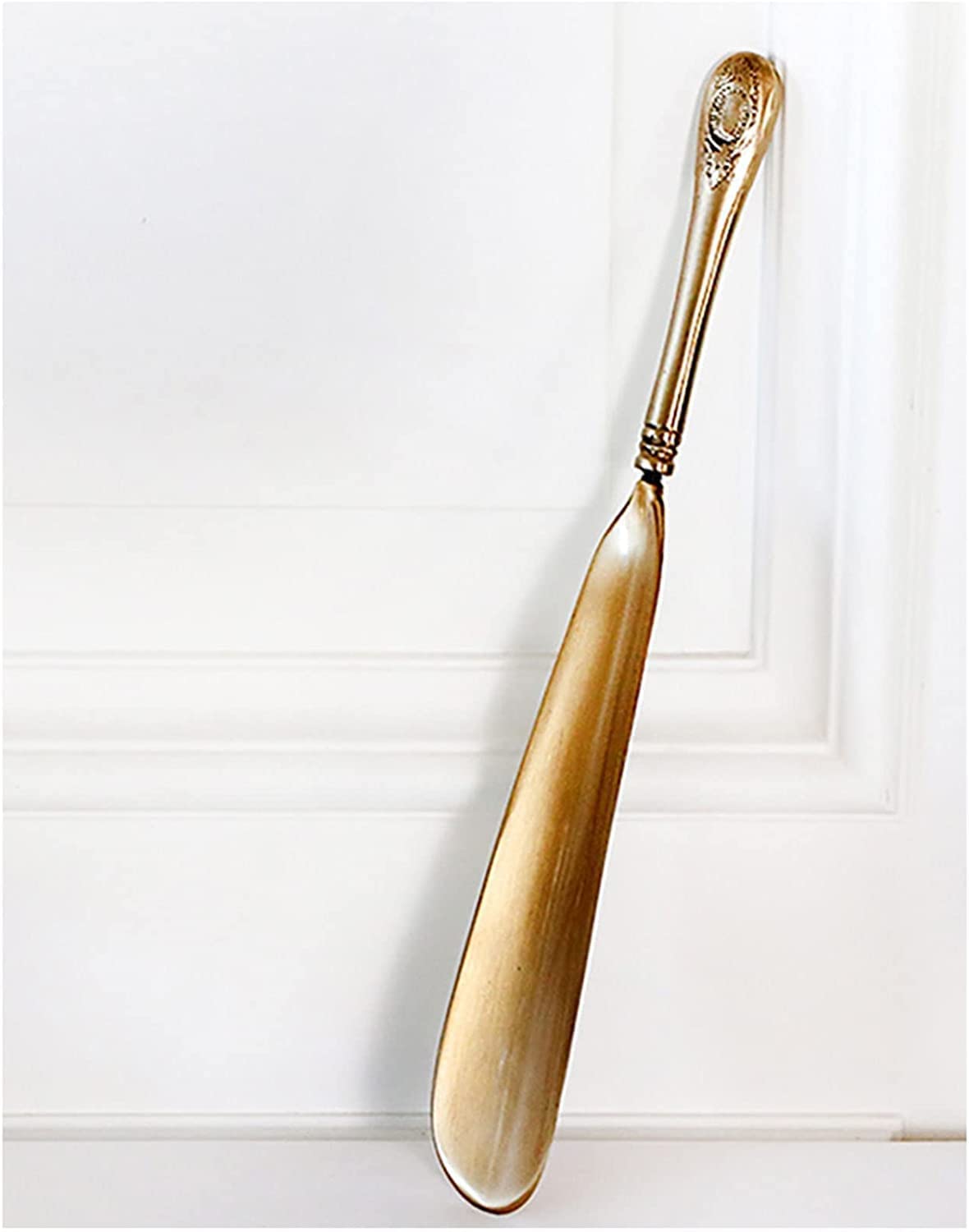 Calzador,Calzador de Metal, Calzador de Mano Largo for Hombres, Mujeres y niños, Calzador de Cobre Puro de 12,5 Pulgadas, Calzador portátil, ayudante de Palo