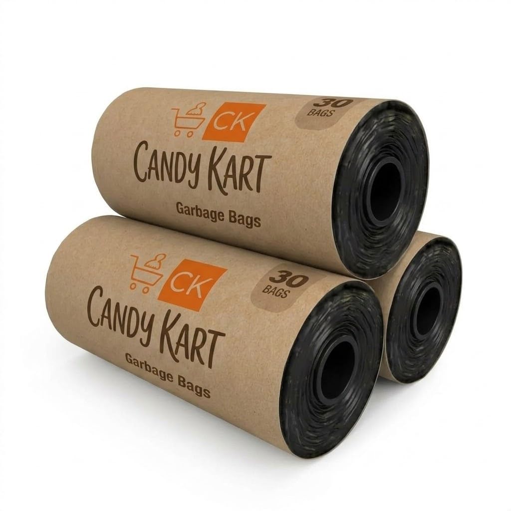 Medium Garbage Bags 19x21 Inches | 180 Bags (30 Bags x 6 Rolls) | Black Dustbin Bags | Strong Leak-Proof Trash Bags-image-47