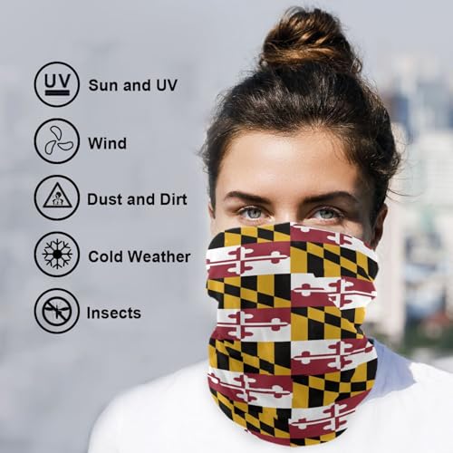 Image of Men Women Bandanas Neck Gaiter Headwrap Balaclava | Seamless Face Cover Scarf Neck Warmer Breathable Headwear for Hiking Cycling
