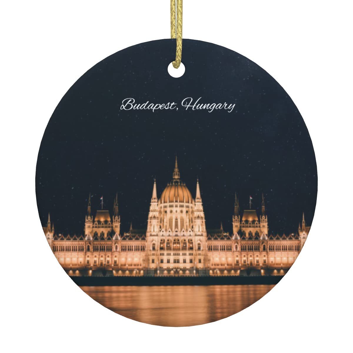 Custom Photo And Year Sunburst Double-Sided Ceramic Ornament 7 thumbnail image